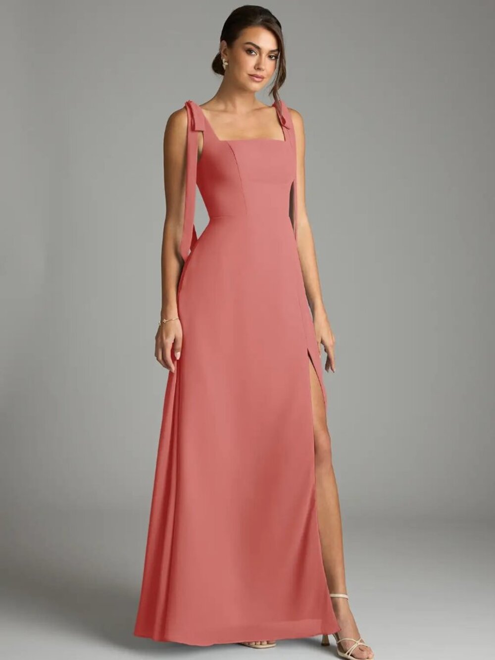 Azazie Debra bridesmaid dress antique rose custom size (about 0-2)